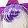 Ободок с рогом единорога ушками и челкой фиолетовый, фото 2