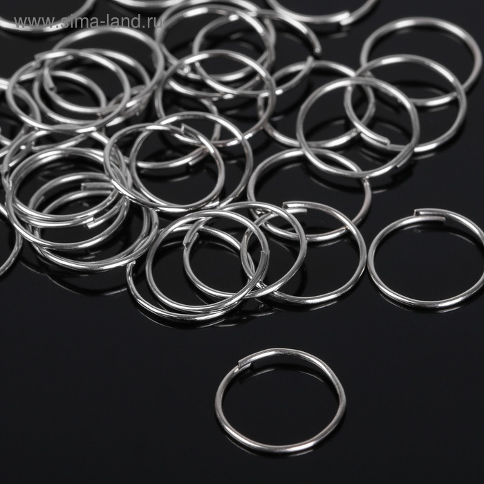 Кольцо соединительное 0,7*12мм (набор 50 гр, ±360 шт) СМ-995, цвет серебро