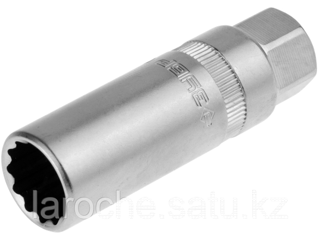 Торцовая головка ЗУБР "МАСТЕР", свечная с резиновой вставкой (3/8"), Cr-V, 12-гранная, фото 2