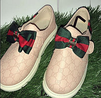 Туфли для девочки с бантами Gucci размеры 21-26