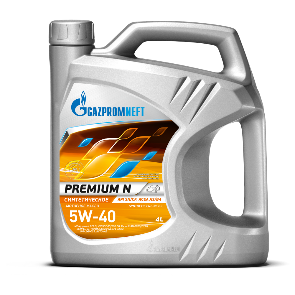 Синтетическое масло Газпром Premium N 5W-40 канистра 1 л. - фото 2 - id-p55944073
