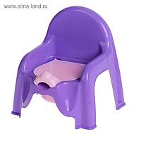 Горшок-стульчик с крышкой, цвет светло-фиолетовый