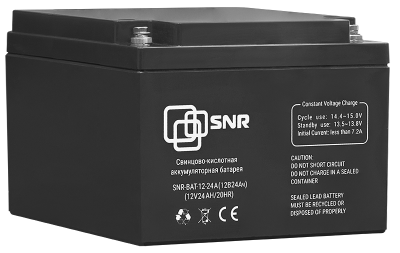 Свинцово-кислотный аккумулятор 12 В 24 Ач (SNR-BAT-12-24-GP) - фото 1 - id-p55963306
