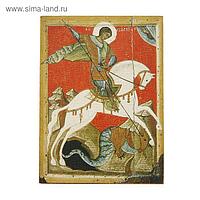 Икона освящённая Георгий Победоносец (на коне красный фон) 70х90