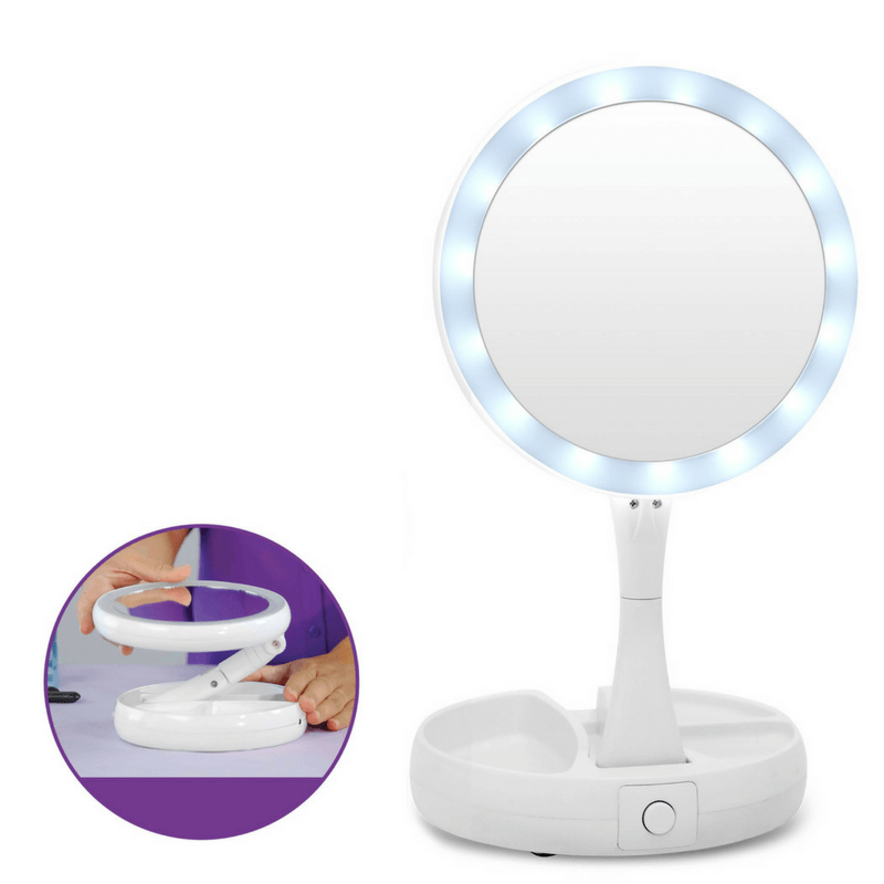 Зеркало с подсветкой и увеличением My Fold Away Mirror