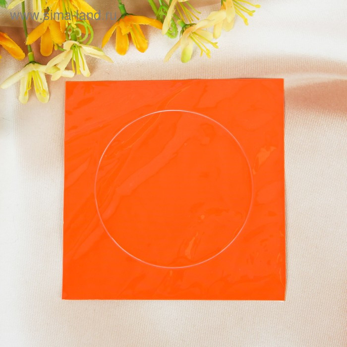 Светоотражающая наклейка «Круг», d = 3 см, цвет оранжевый