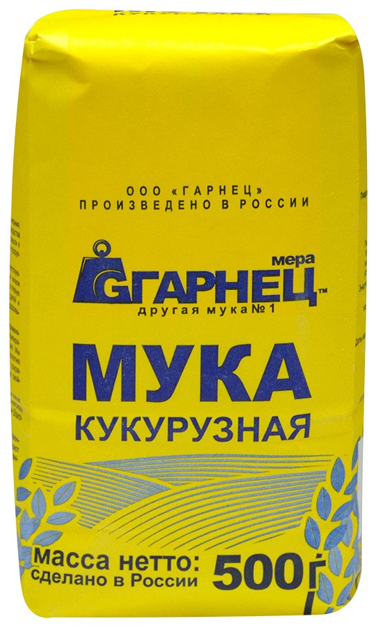 Мука Кукурузная, 500 гр «Гарнец»