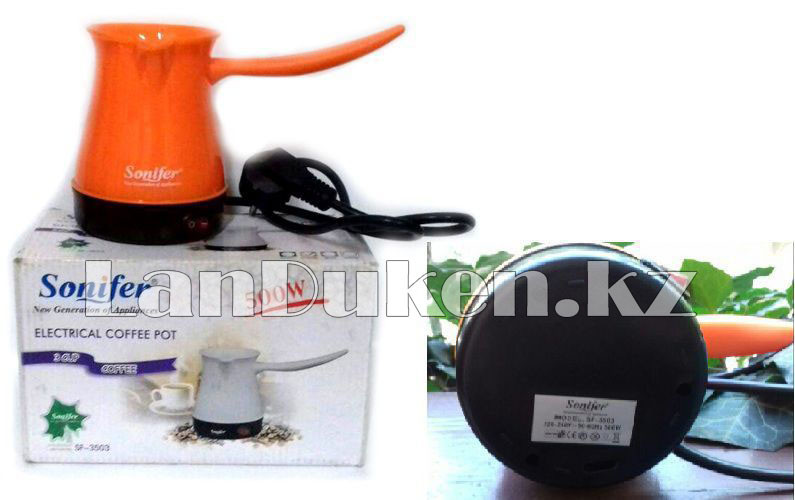 Турка электрическая Sonifer SF-3503 250 мл оранжевая - фото 2 - id-p56017380