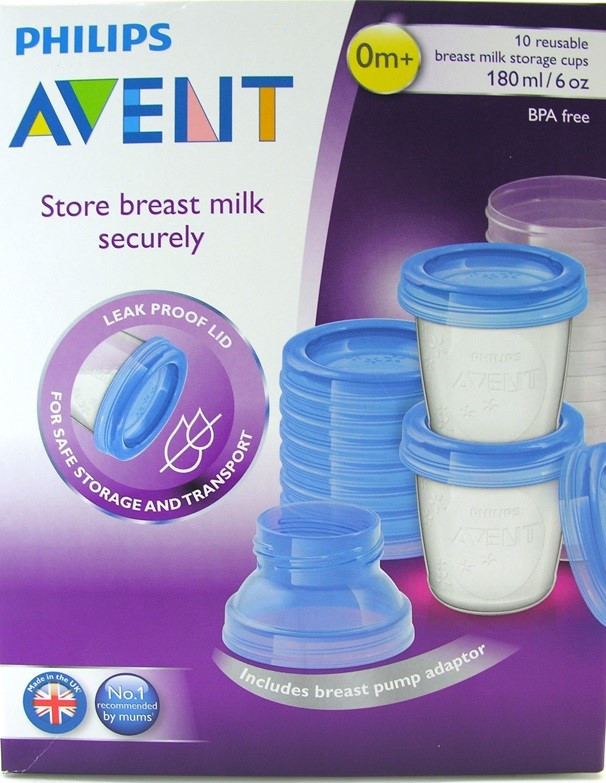 Avent Контейнеры Avent для хранения молока VIA 180 мл 10 шт/уп