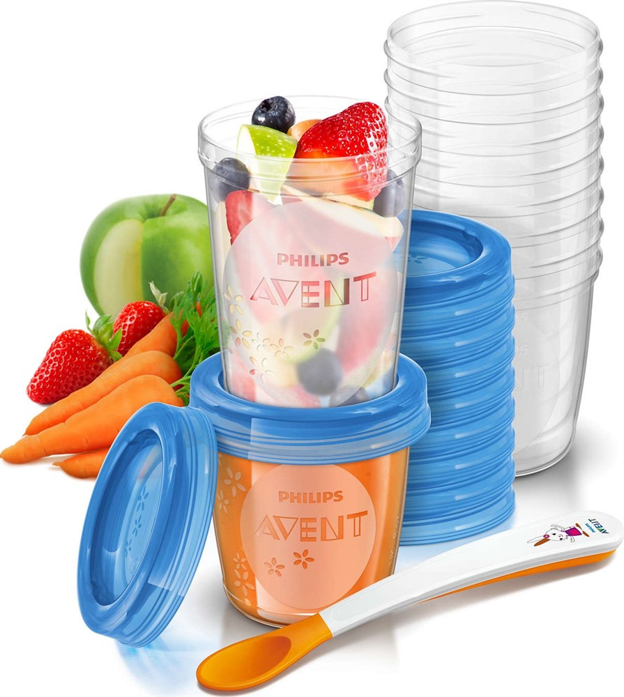 Avent Набор контейнеров Avent 20 шт + 2 ложки
