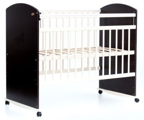 Bambini Кровать детская Bambini Элеганс М 01.10.06 Темный орех+Слоновая кость