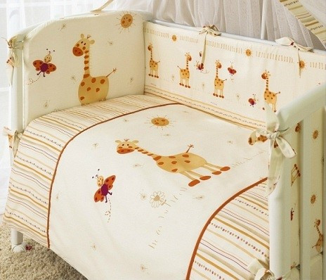 Perina Постельное белье Perina Кроха Жирафики, 4 предмета