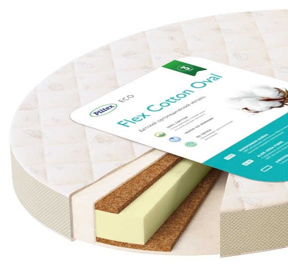 Plitex Матрац детский Plitex Flex Cotton Oval ФК-01/4