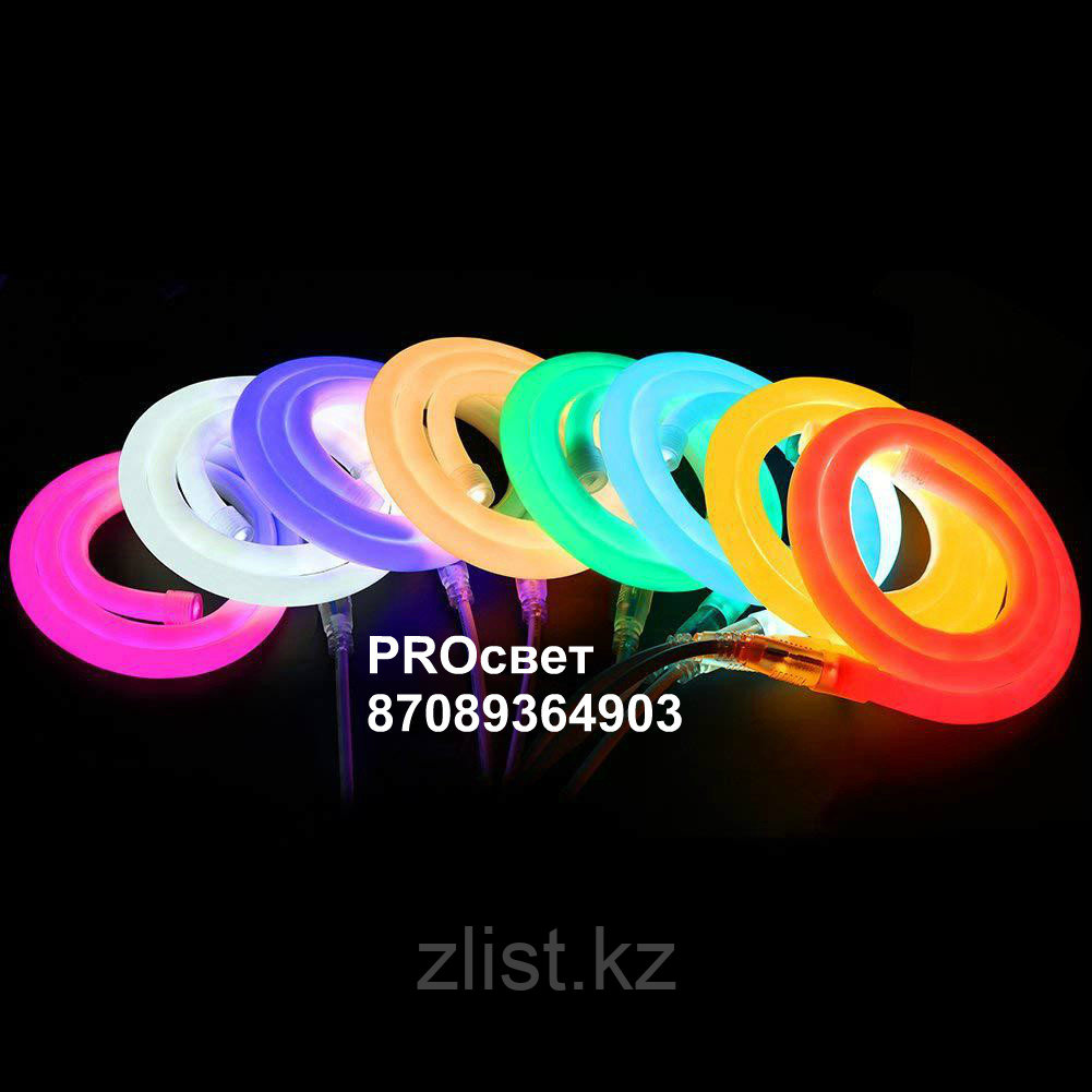 Cветодиодный неон круглый 220В 2835(120LED/м) IP67 гибкий неон ...