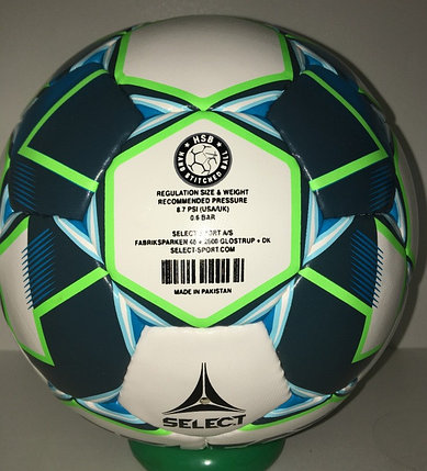 Футбольный мяч Select Futzal Super кожаный (размер 4) сшитый, фото 2
