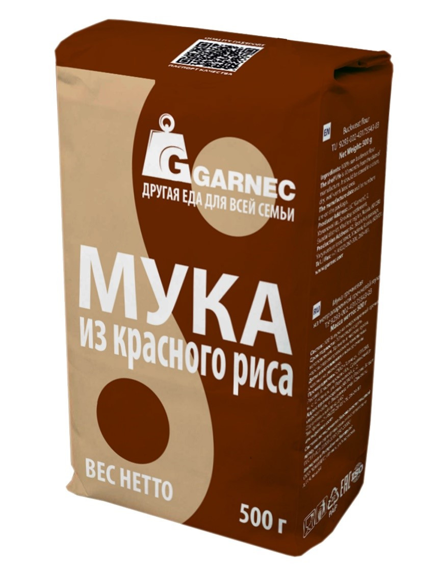 Мука Гарнец из красного риса, 500 гр