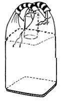 Мягкий контейнер 75х75х140, загрузочный клапан ( мешок ), 2 стропы