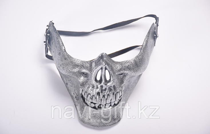 Карнавальная маска Череп, серебро