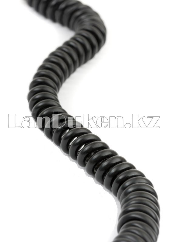 Крученый кабель для телефонной трубки с коннекторами RJ-9 48-170 см черный - фото 2 - id-p56057384