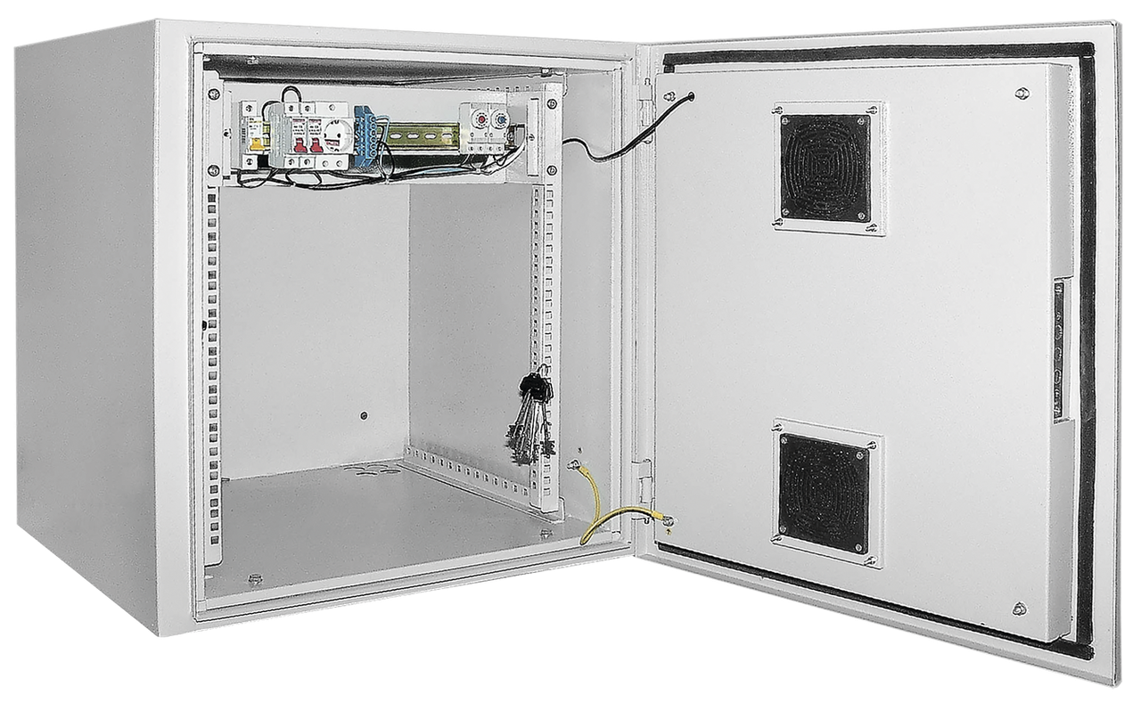 ITK Шкаф уличный 19" 9U 650x600, IP55 металл дверь, серый, фото 1