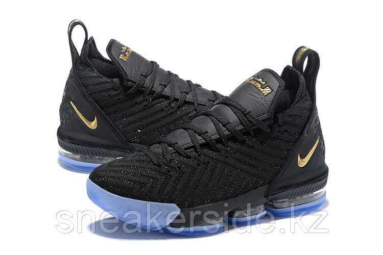 Кроссовки Nikе Lebron 16 "Black/Gold" XVI (40-46) - фото 2 - id-p56085511