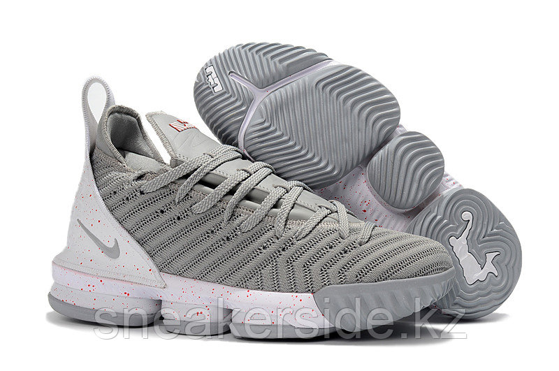 Кроссовки Nikе Lebron 16 "Grey/White" XVI (36-46) - фото 1 - id-p56085603