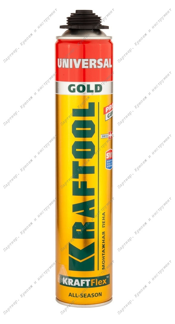 (41192) Пена KRAFTOOL Goldkraft GOLD PRO профессиональная полиуретановая, для монтажного пистолета,