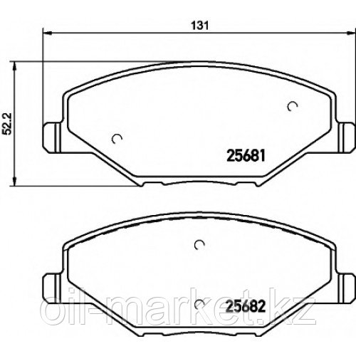 AYWIPARTS Тормозные колодки передние VW Polo Sedan 1.6 10> / SKODA Fabia 1.2 11>