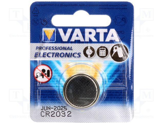 Батарейка Varta Electronics CR2032, 3V (1шт.)
