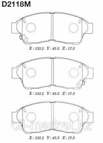 KASHIYAMA Колодки передние Toyota RAV4 94-03, Camry 10, Picnic, Carina E, Celica 93-99, Chaser 92-96, фото 2