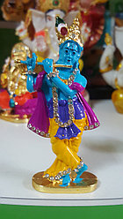 Сувенир Кришна с флейтой,металл со стразами