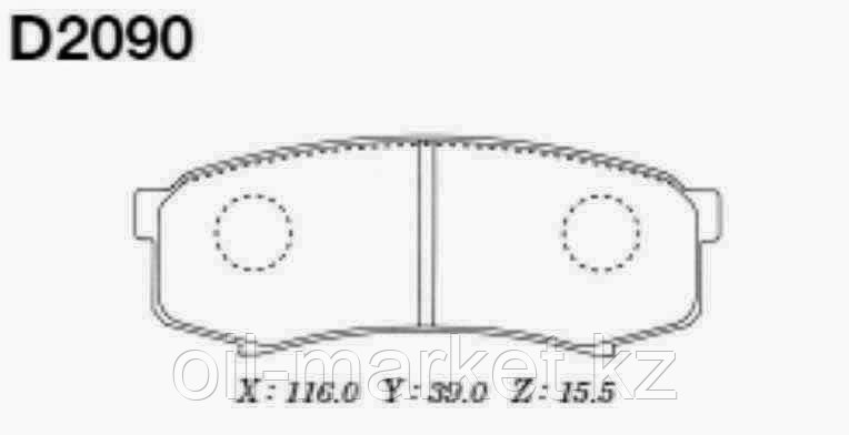 KASHIYAMA Колодки задние Toyota Land Cruiser Prado 120 >02, 80 (90-97),90 (95-02), 4Runner, фото 2