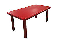 Столик пластиковый, красный, 120*60*51 см