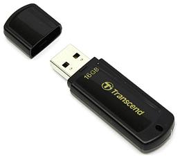 USB Флеш накопитель 16GB Transcend 2.0  TS16GJF350 (черный), фото 3