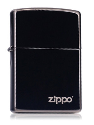 Зажигалка Zippo 24756ZL Ebony with Zippo Logo