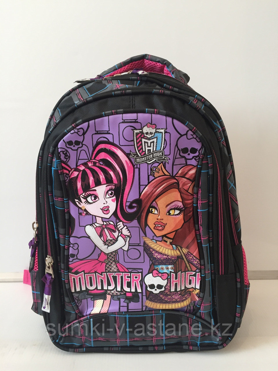 Школьный рюкзак для девочек, в 1-й класс "Monster High" (высота 38 см, ширина 26 см, глубина 17 см)