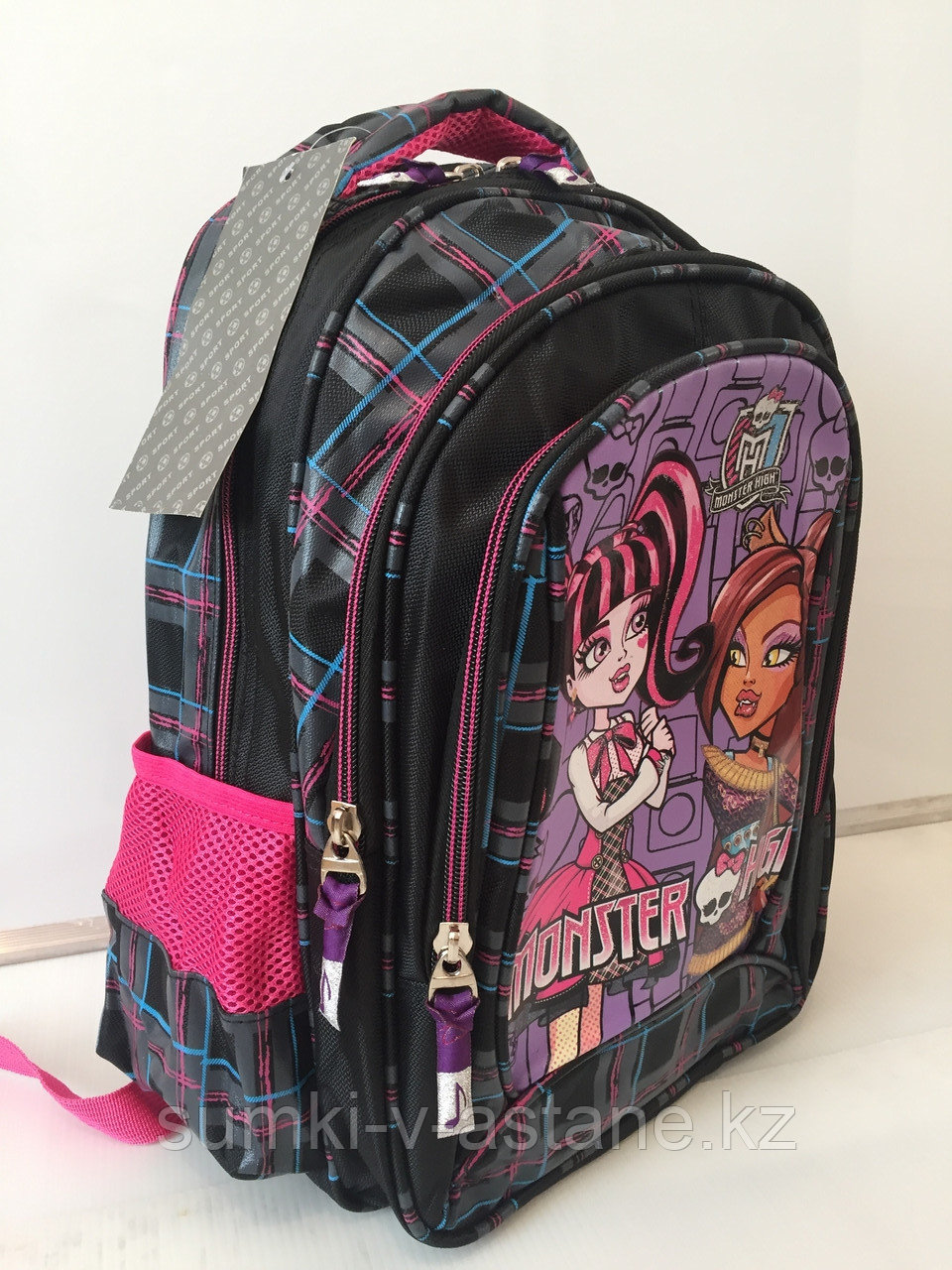 Школьный рюкзак для девочек, в 1-й класс "Monster High" (высота 38 см, ширина 26 см, глубина 17 см) - фото 2 - id-p45348162