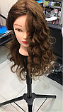 Учебная голова манекен со светлорусыми волосами, фото 5