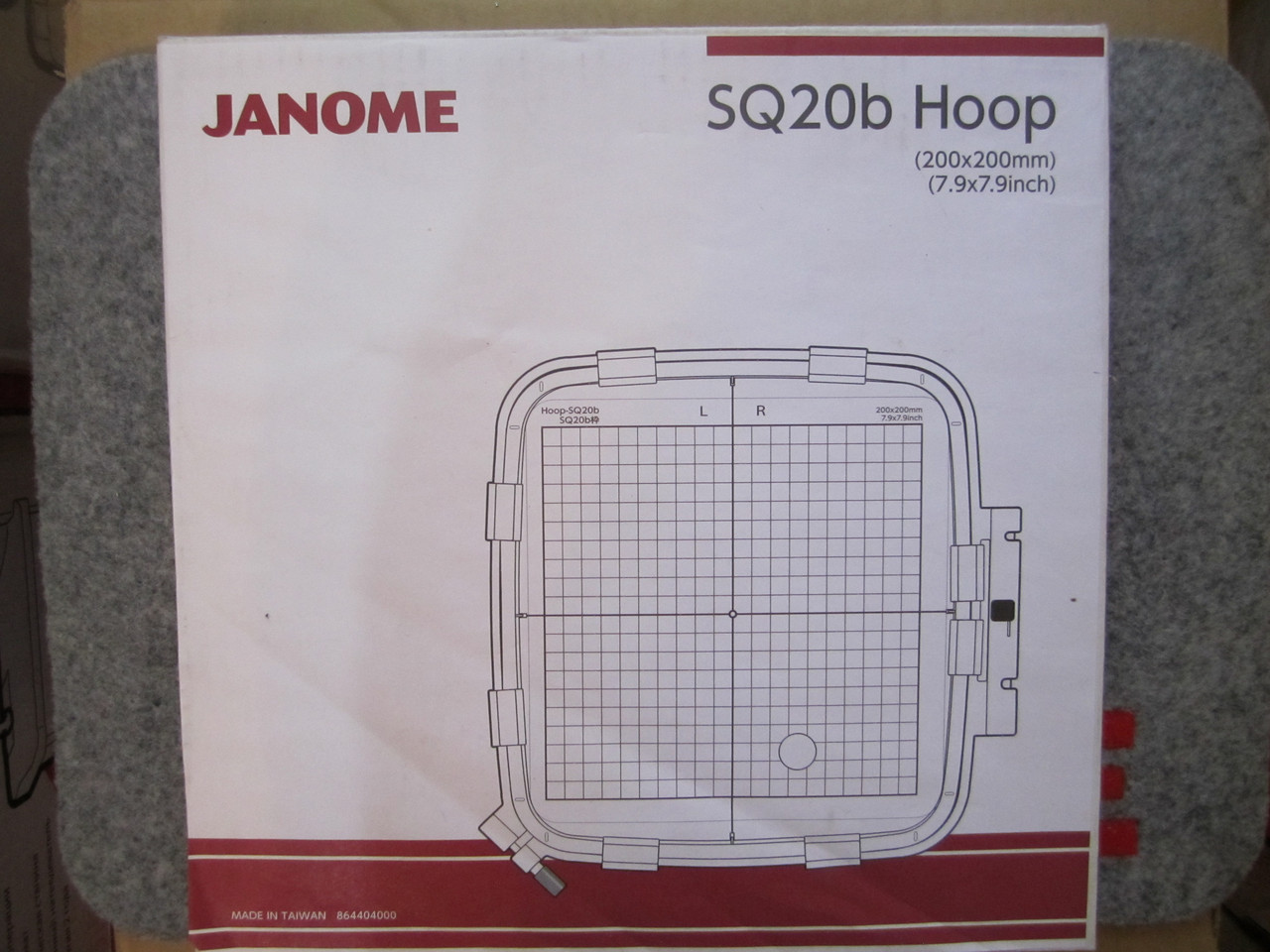 Пяльцы SQ20b HOOP 200х200 для вышивальных машин Janome MC450 E , MC 500 Е  550Е  Elna Janome