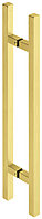 Ручка для входной двери, золотистая, для тольщины двери 8-50 мм, 25х400х600 мм