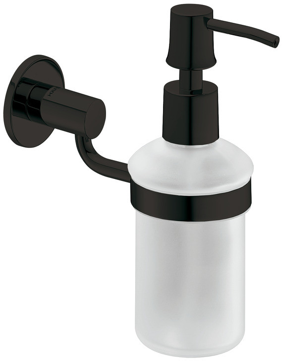 Дозатор жидкого мыла, латунь, графитовый черный, 67 x 149 x 163 мм, объем 300 мл - фото 1 - id-p54039091