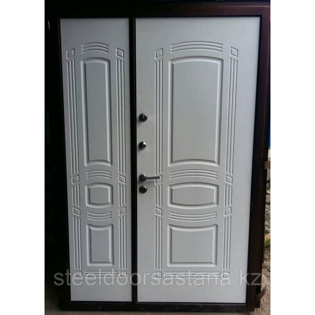 Дверь стальная двухстворчатая МДФ с двух сторон - фото 2 - id-p56181976