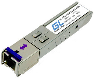 Модуль GIGALINK SFP, WDM, 1,25Гбит/c, одно волокно SM, SC, Tx:1550/Rx:1310 нм, DDM, 8 дБ (до 3 км)