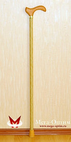 Трость стеклопластиковая с деревянной ручкой