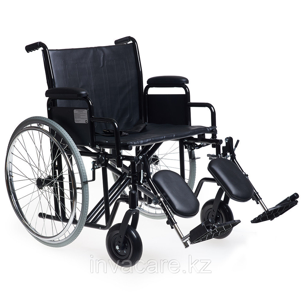 Кресло-коляска для инвалидов  повышенной грузоподъемности и увеличенным сиденьем H 002 (22 дюйма)