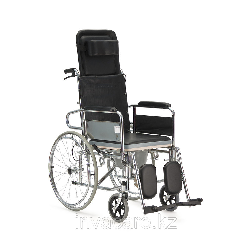 Кресло-коляска с высокой спинкой (горизонтальное положение) и сан.оснащением "Armed" FS609GC - фото 1 - id-p56145071