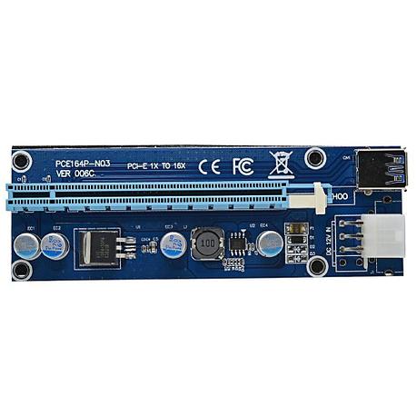 Riser / Райзер PCIE 1x - 16x, 6 PIN, версия 006c, фото 2
