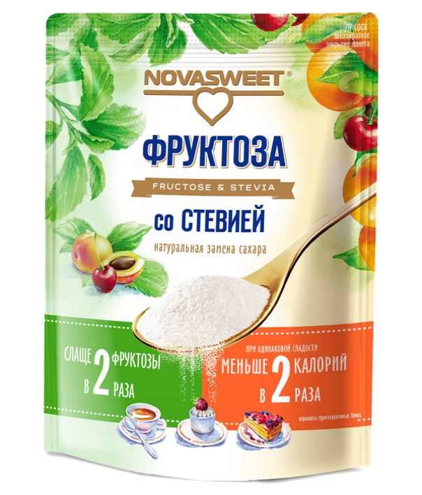 Фруктоза со стевией Novasweet, 250 гр