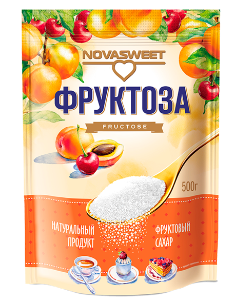 Фруктоза мягкая упаковка, 500 гр "Novasweet"