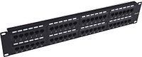 Патч-панель UTP, 19" (2U), 48 порт RJ-45, Cat.5e, Dual IDC, PP19-2U-UTP48-Cat.5e-DIDC